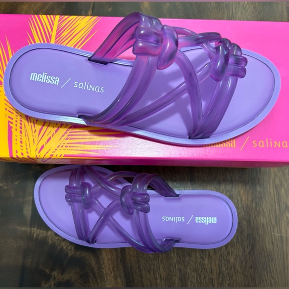 NWT Melissa Salinas purple Sandals - Picture 1 of 5